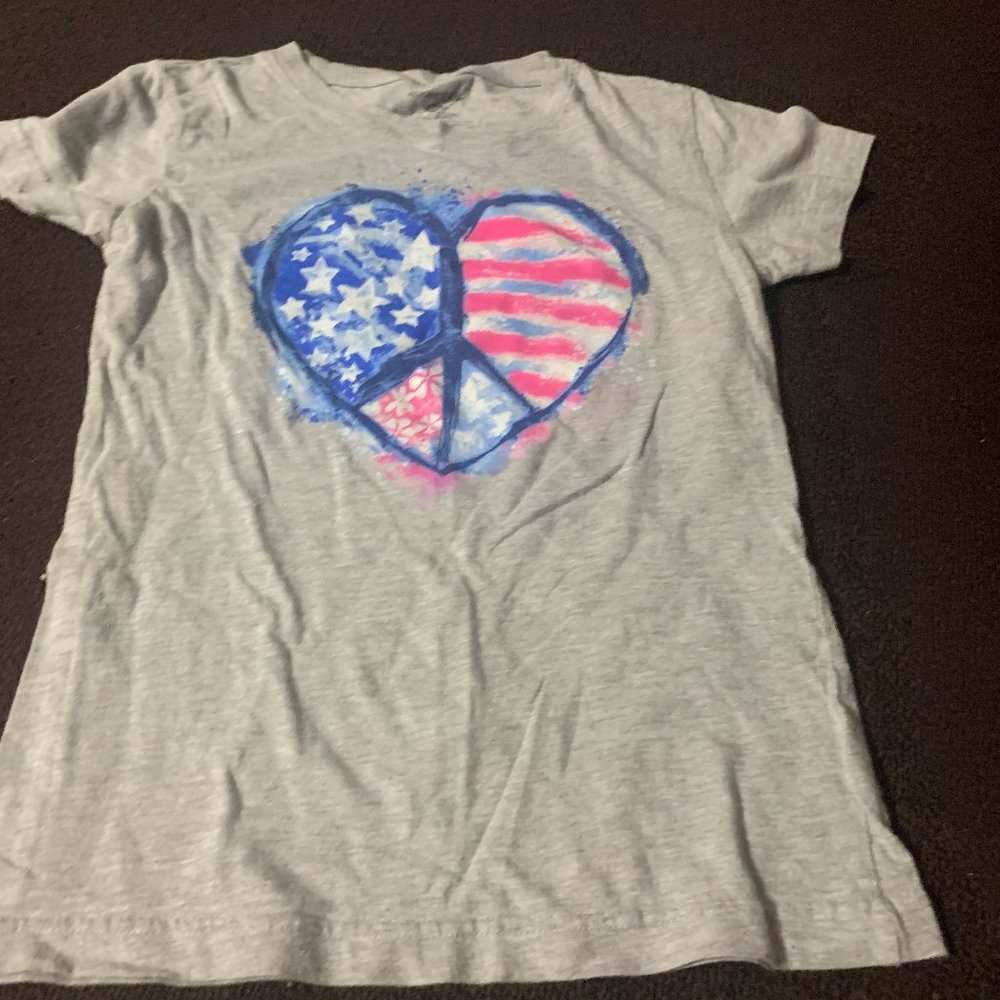 Exertek Grey Heart T-shirt Girls Large